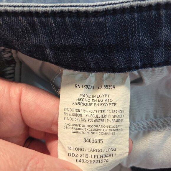 Lee 14 Long Medium Wash Relaxed Fit High Rise Straight Leg Jeans - Picture 10 of 11